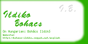 ildiko bohacs business card