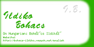 ildiko bohacs business card